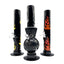 12" BLACK Acrylic Water Pipe Bong , Assorted Pattern Color ( PIP280 )