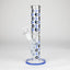 10" Color accented Staight Tube Glass Bong With Maple Leaf Design