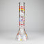 14" 7mm Glass Beaker Bong with Kitty Design and Ice Catcher