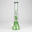 13" Color Accented Glass Water Bong with Coil Percolator & Splash Guard