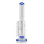 16" Straight Shooter Water Pipe with Screw Percolators - Blue