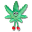 MJ the Marijuana Leaf - Squeaky Dog Toy - Shelf-Sitter Plushie - 13"