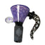 Karma | 14mm Honeycomb, Black Joint Glass Bowl (Purple)