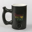 ROAST & TOAST PIPE MUG - SHINY BLACK WITH RASTA COLOR PRINT