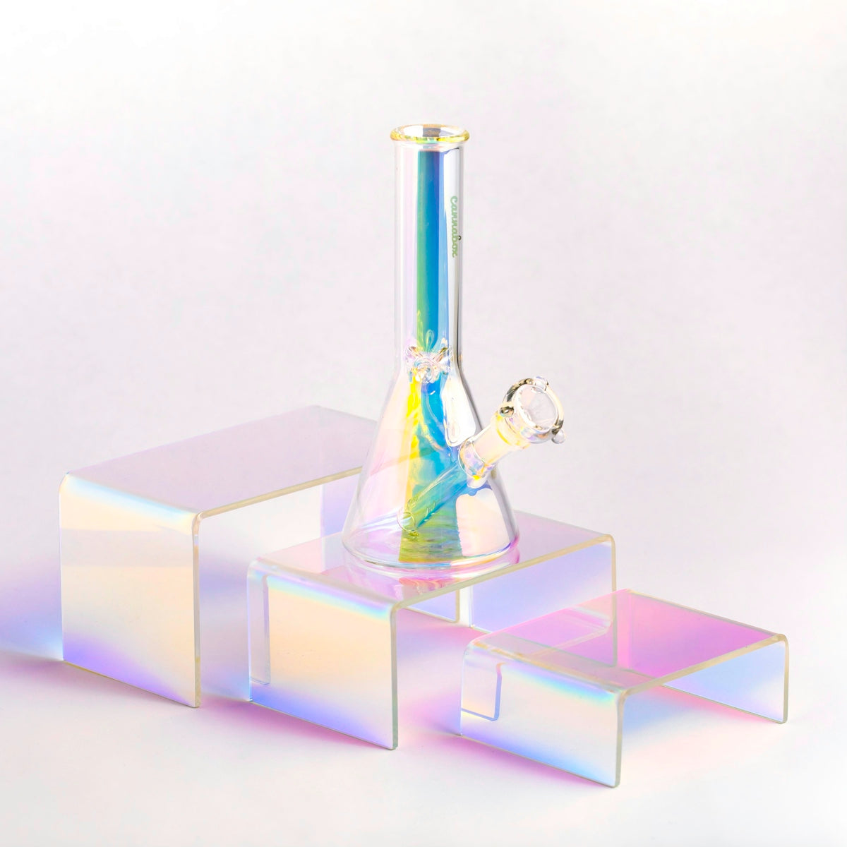 a glass pipe with a liquid inside of it