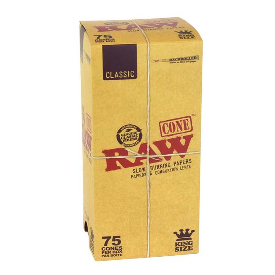 RAW | Classic Pre-Rolled Cones – King Size (75 Cones/Box) Main image