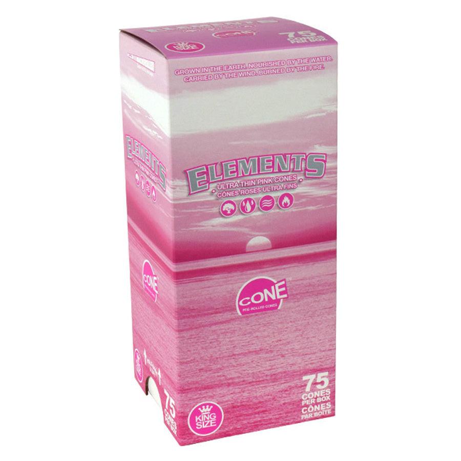 Elements | Pink King Size Pre-Rolled Cones – 75 Pack