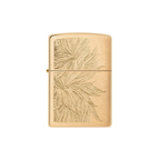 Zippo 46826 Gold Cannabis Lush Leaves Engrave Design