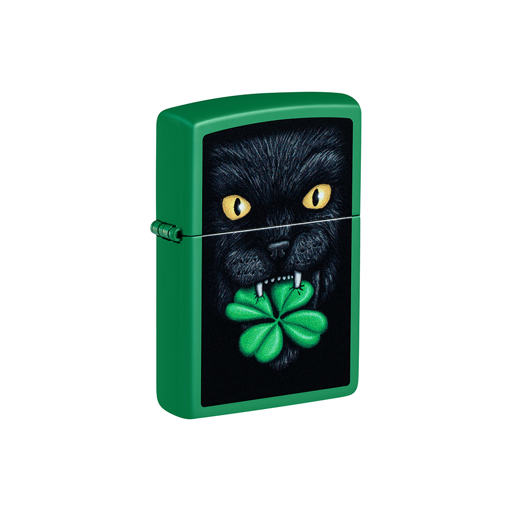 Zippo 46721 Feline Lucky Cat Clover Design Secondary image