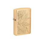 Zippo 46826 Gold Cannabis Lush Leaves Engrave Design