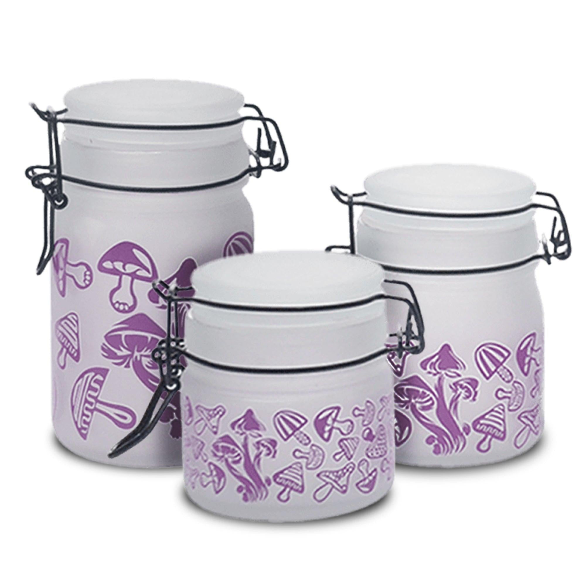 Purple Mushroom Glass Storage Jar-Multiple Sizes Available [SMKZ-142] Main image