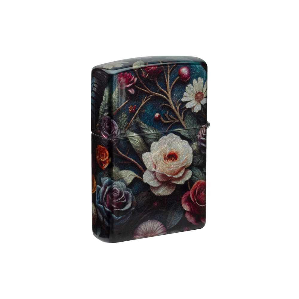 Zippo 46848 Butterfly Floral Skull Flower