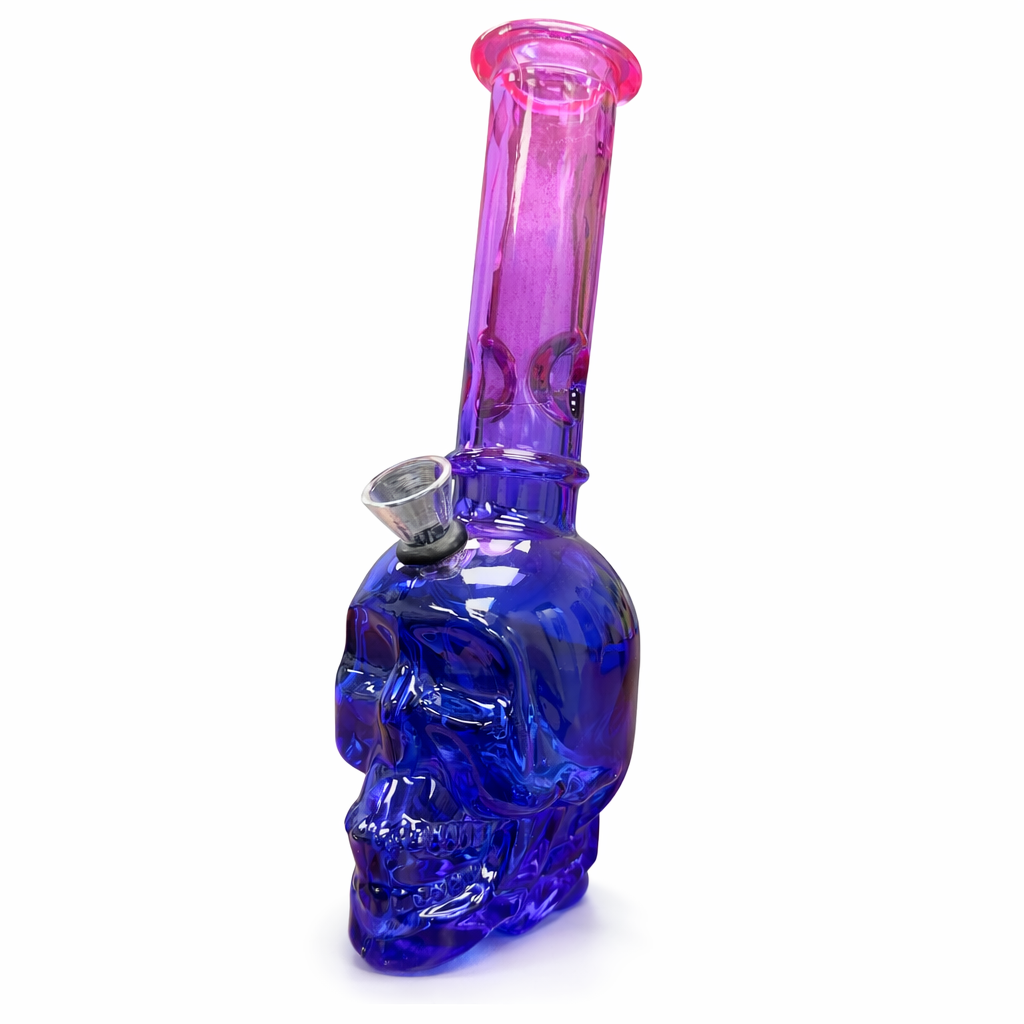 8″ Skull Glass Bong – Metallic Finish [GP2046] Secondary image