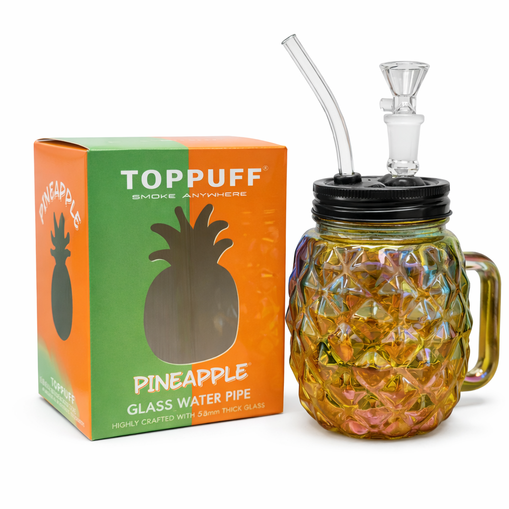 6″ Pineapple Glass Bong – Metallic Finish [GP2045PIN] Secondary image