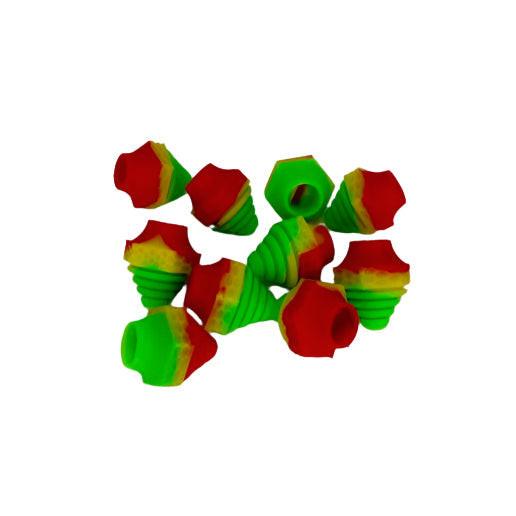 Silicone Cap - Fit For 510 Batteries - Bag of 10 Rasta Colors Secondary image