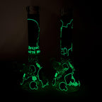 14" 7 mm Glass Bong With Cartoon Sponge Design [AQ0421-2]