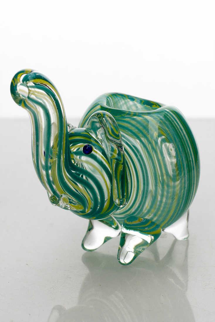 Small elephant glass hand pipe Pack of 2