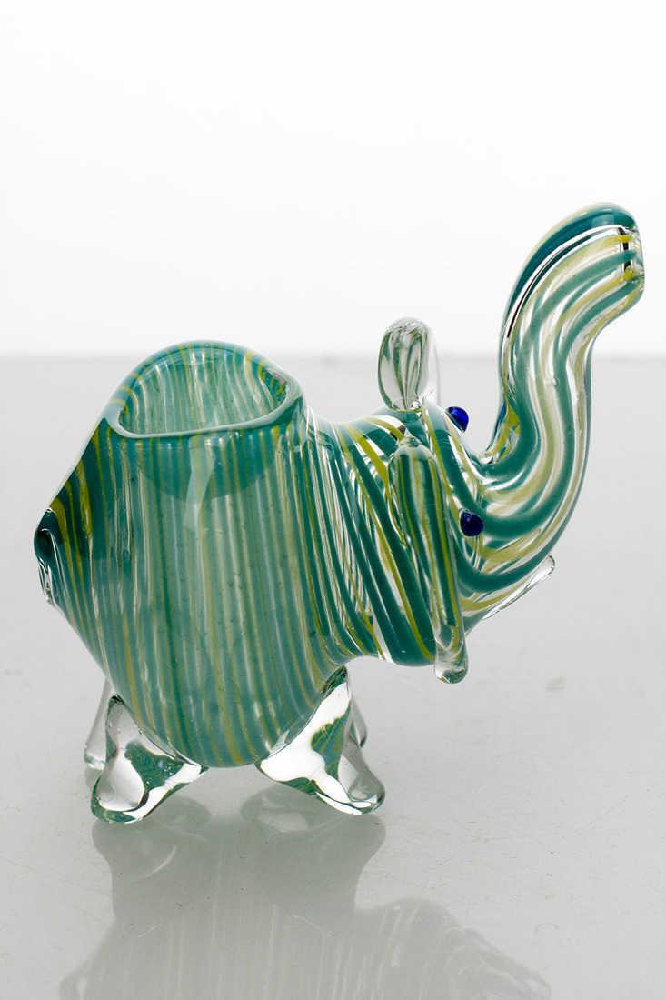 Small elephant glass hand pipe Pack of 2