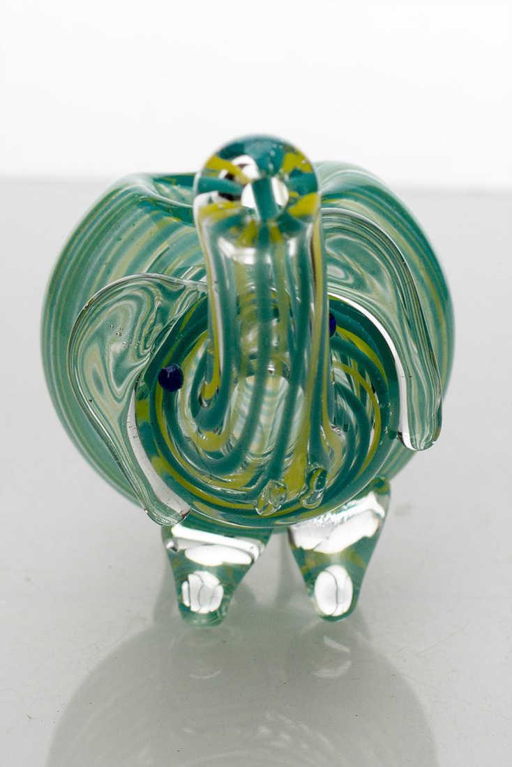 Small elephant glass hand pipe Pack of 2 Secondary image