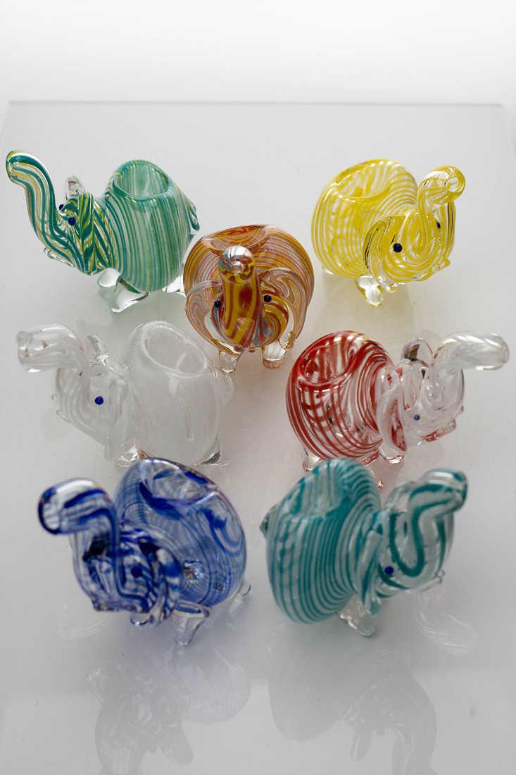 Small elephant glass hand pipe Pack of 2 Main image