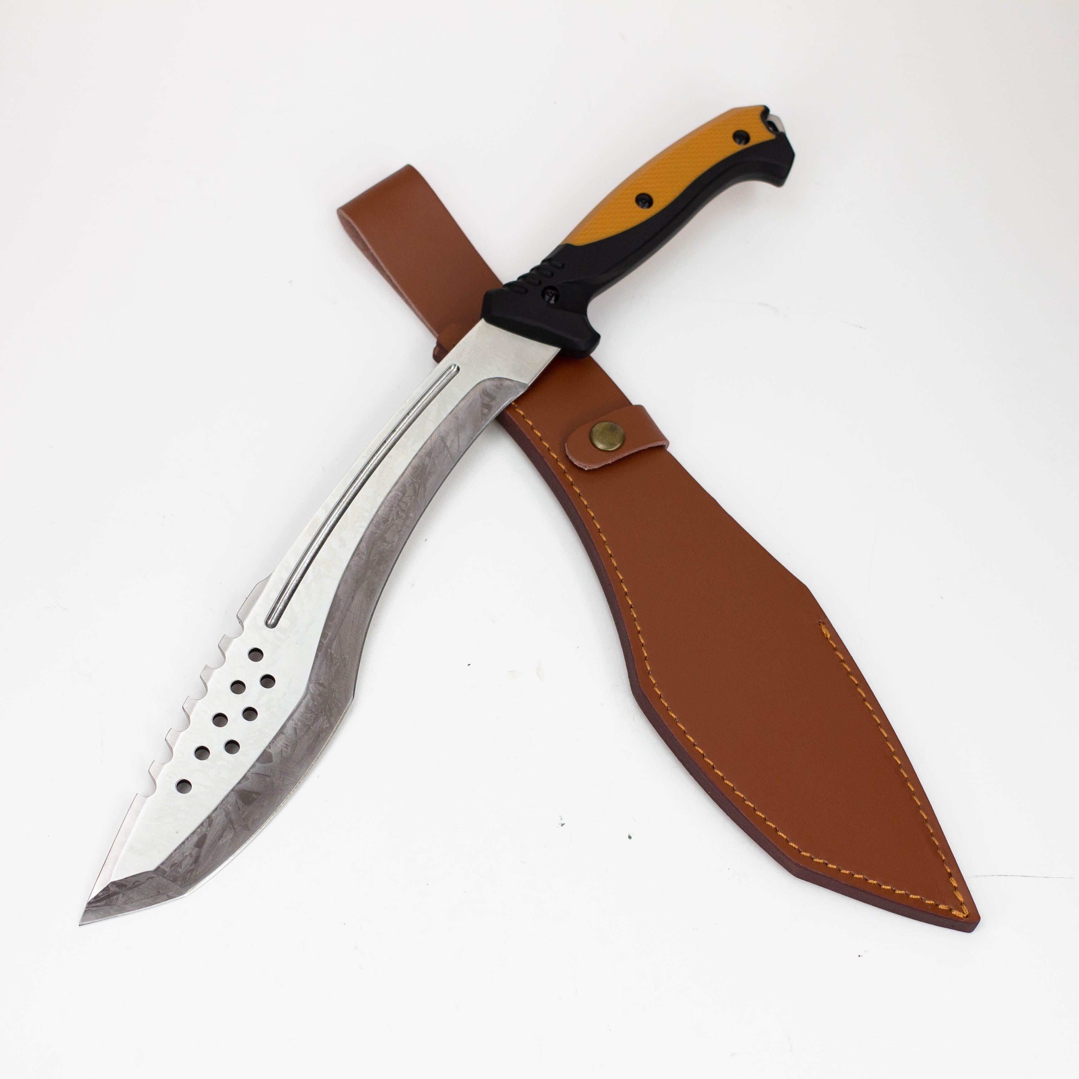 18.5" Full Tang Tactical Kukri W/leather Sheath [T22027] Secondary image