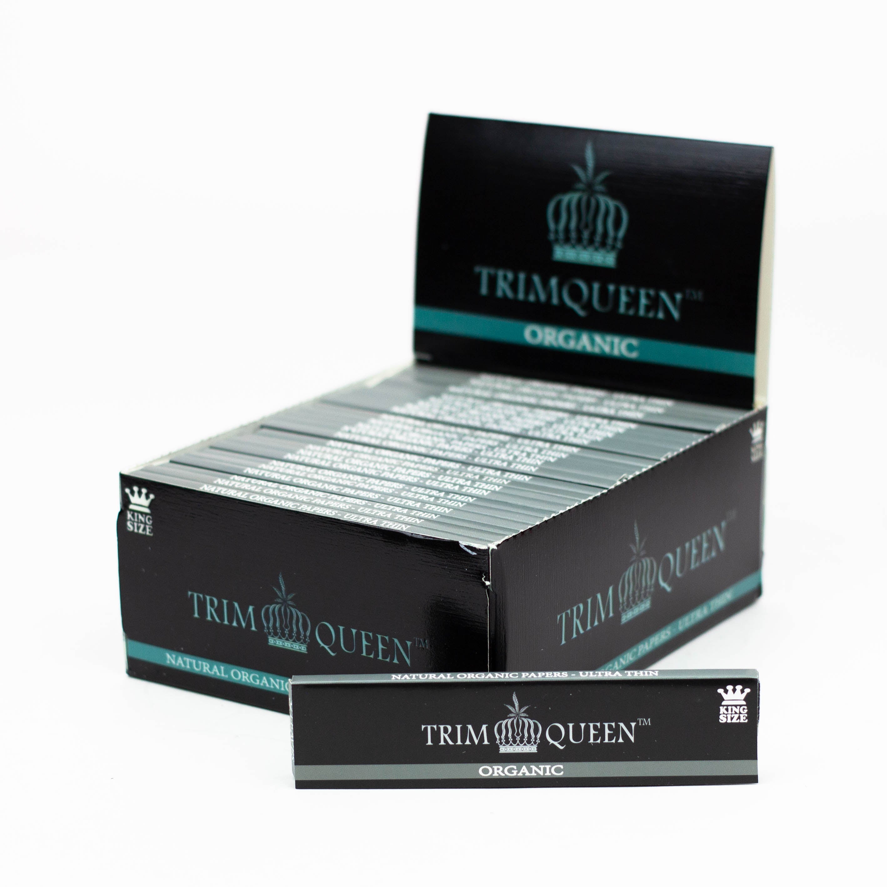 Trim Queen®️ Premium King Size Organic Rolling Papers-Display Box of 50 Main image