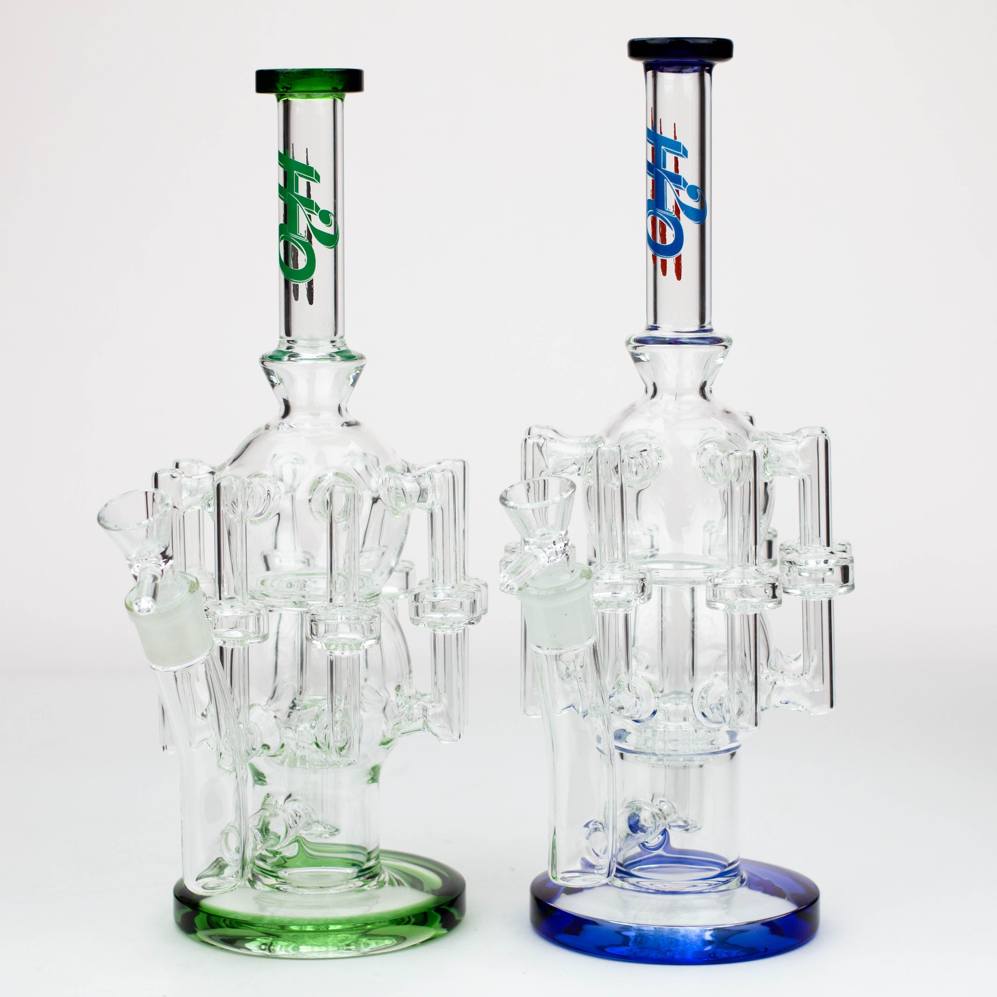 13.5" H2O Glass water recycle bong [H2O-17] Main image
