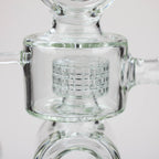21" H2O Double ring glass water bong [H2O-24]