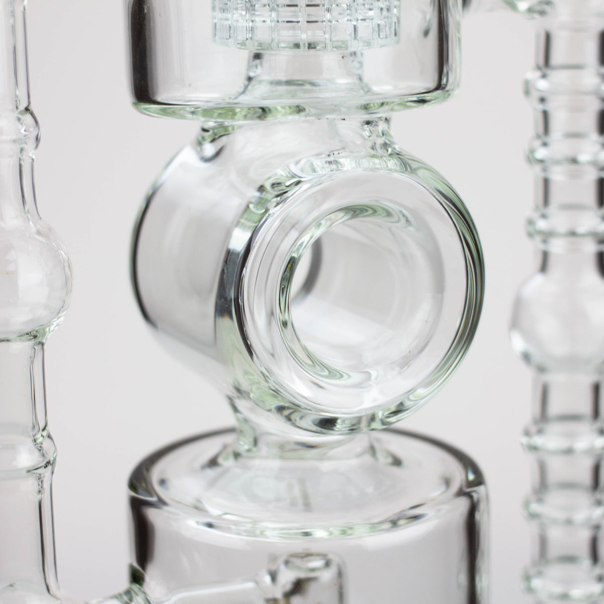21" H2O Double ring glass water bong [H2O-24]