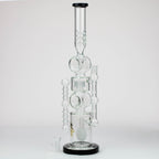 21" H2O Double ring glass water bong [H2O-24]