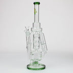 17" H2O Three Honeycomb silnders glass water recycle bong [H2O-25]