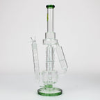 17" H2O Three Honeycomb silnders glass water recycle bong [H2O-25]