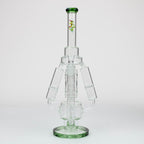 17" H2O Three Honeycomb silnders glass water recycle bong [H2O-25]