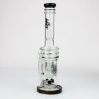 17" H2O glass water bong with double layer honeycomb [H2O-28]