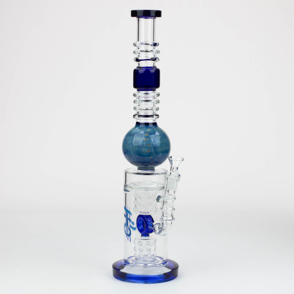 15" H2O Gold fumed sphere Glass water bong [H2O-23]