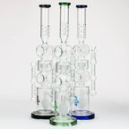 21" H2O Double ring glass water bong [H2O-24]