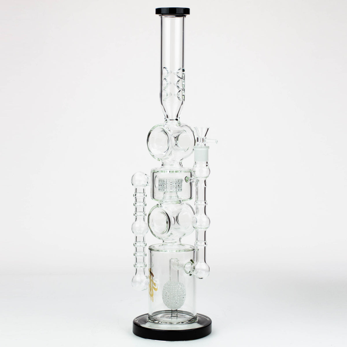 21" H2O Double ring glass water bong [H2O-24]