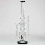 21" H2O Double ring glass water bong [H2O-24]
