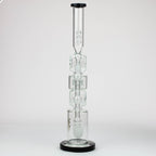 21" H2O Double ring glass water bong [H2O-24]