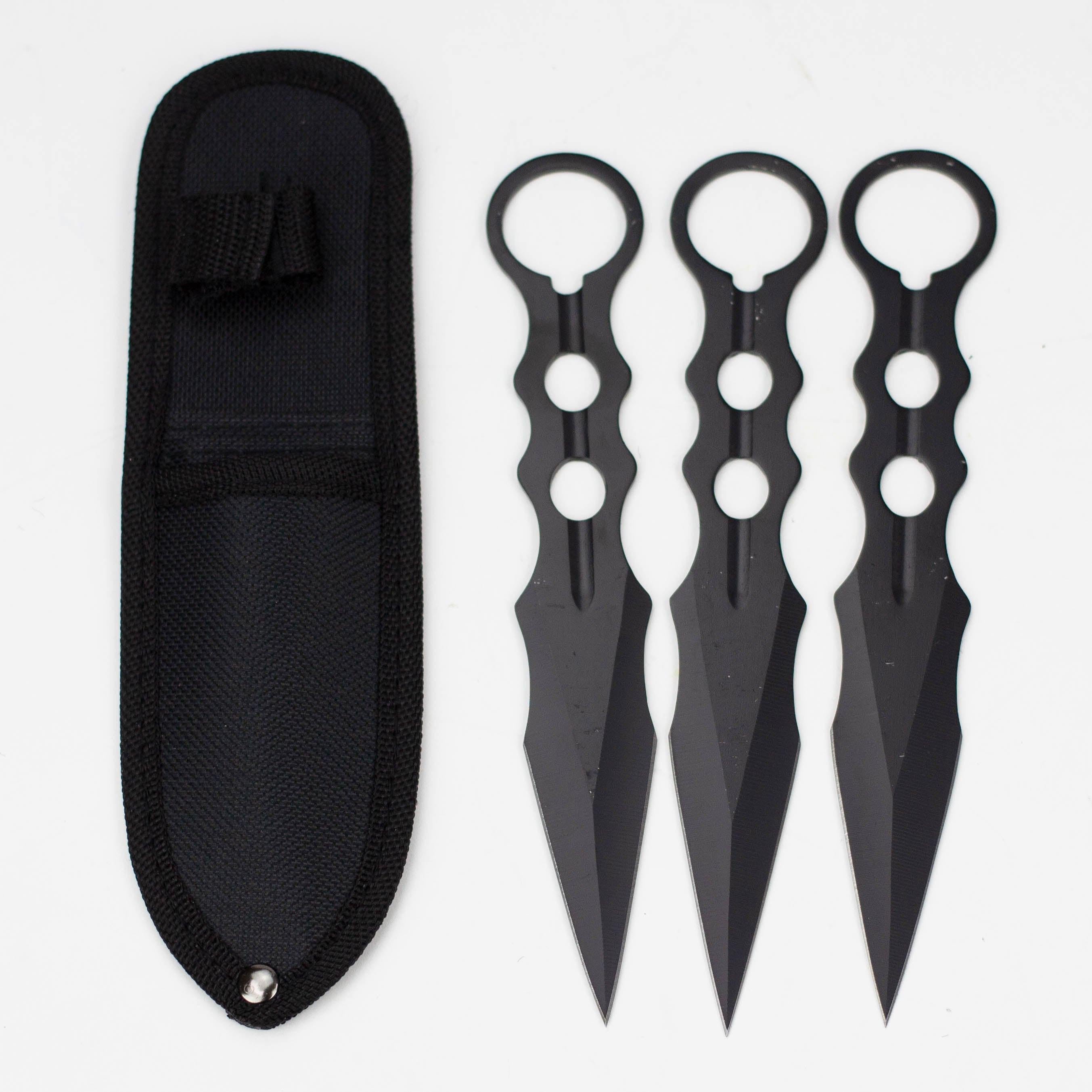3pc Throwing Knife Set with Sheath [T00109BK] Main image