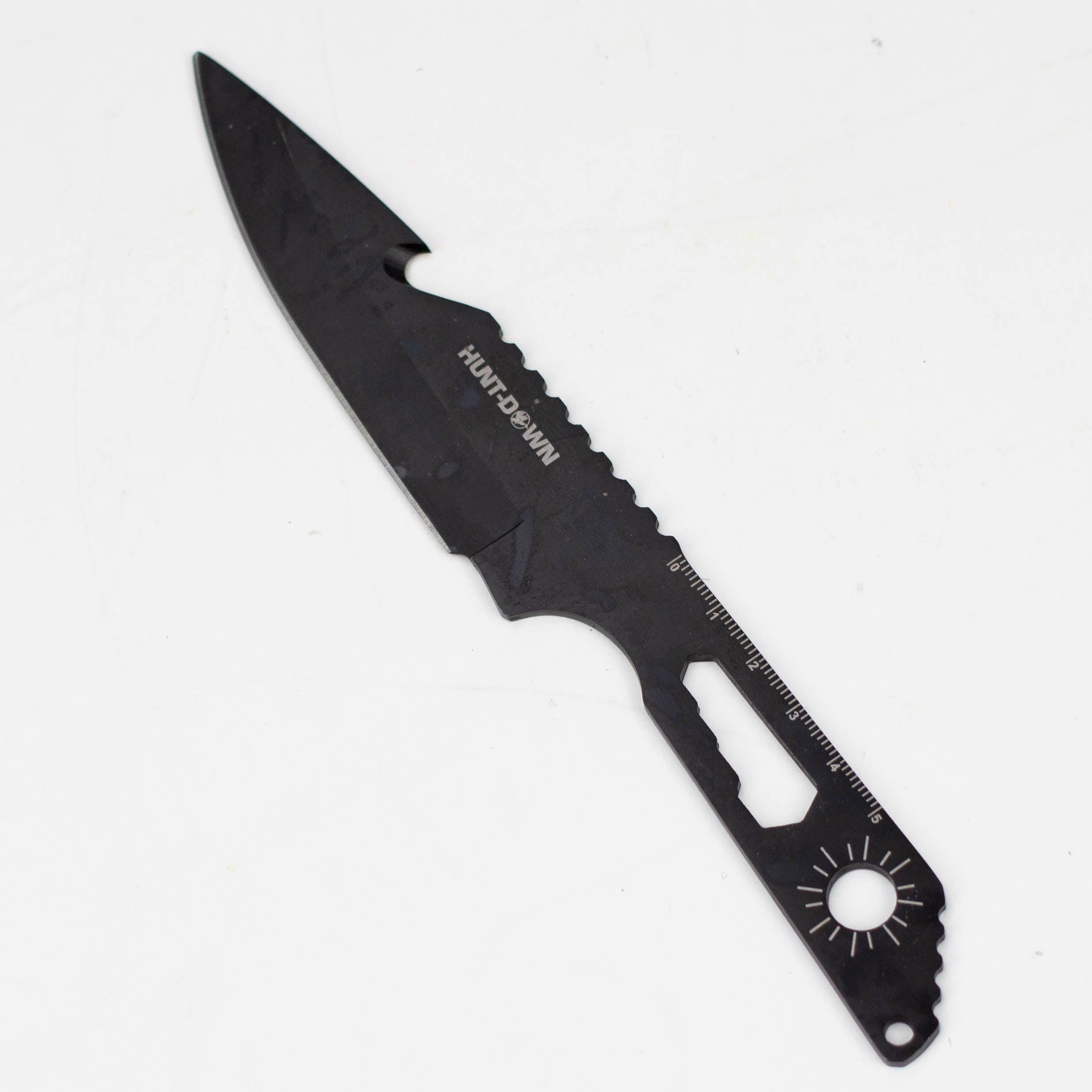 8" Three Piece  Hunt Down Black Throwing Knife Set With Fish Hook  [9569] Secondary image