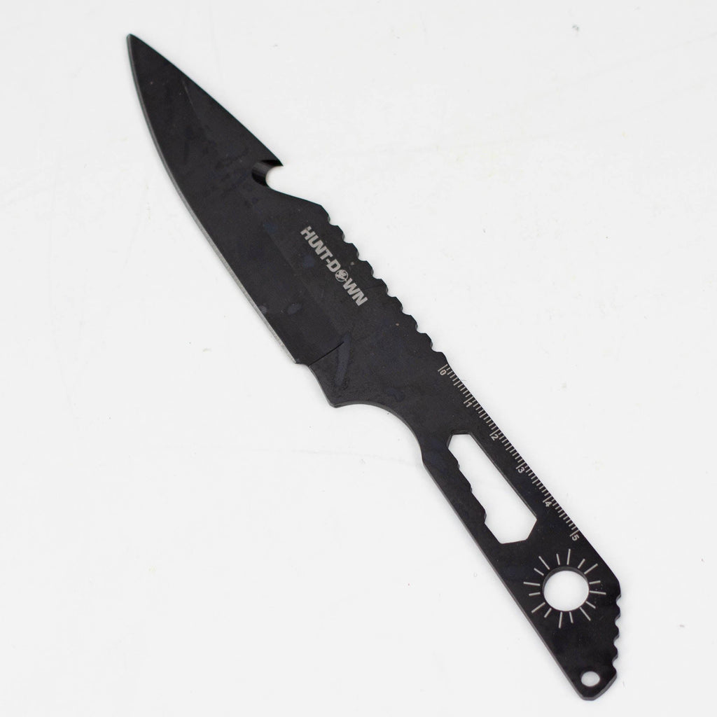 8" Three Piece  Hunt Down Black Throwing Knife Set With Fish Hook  [9569]