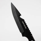 8" Three Piece  Hunt Down Black Throwing Knife Set With Fish Hook  [9569]