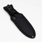 8" Three Piece  Hunt Down Black Throwing Knife Set With Fish Hook  [9569]