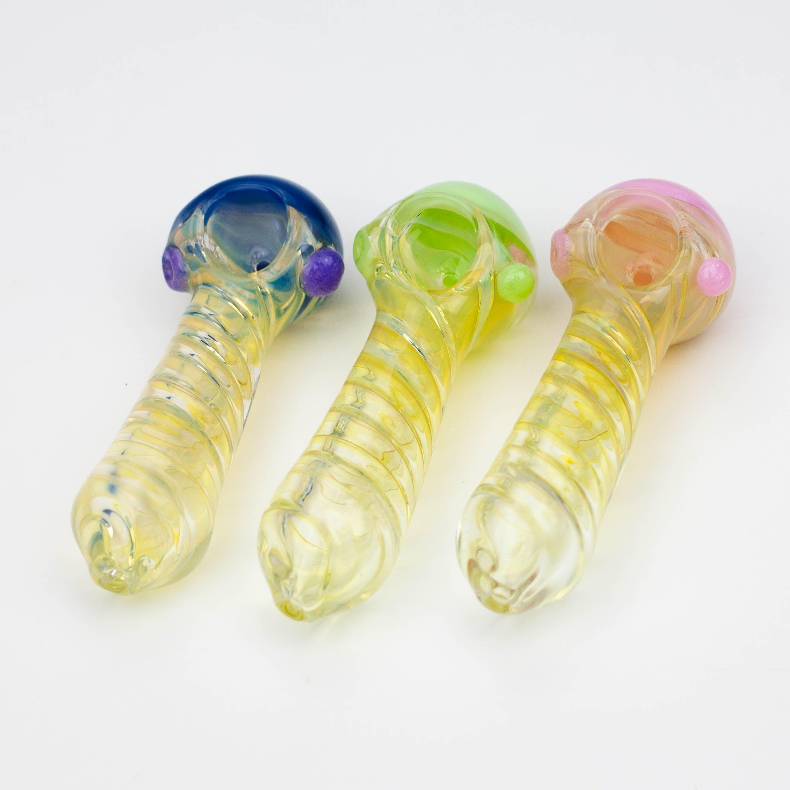 4.5" American color twisted soft glass hand pipe [AM01] Main image