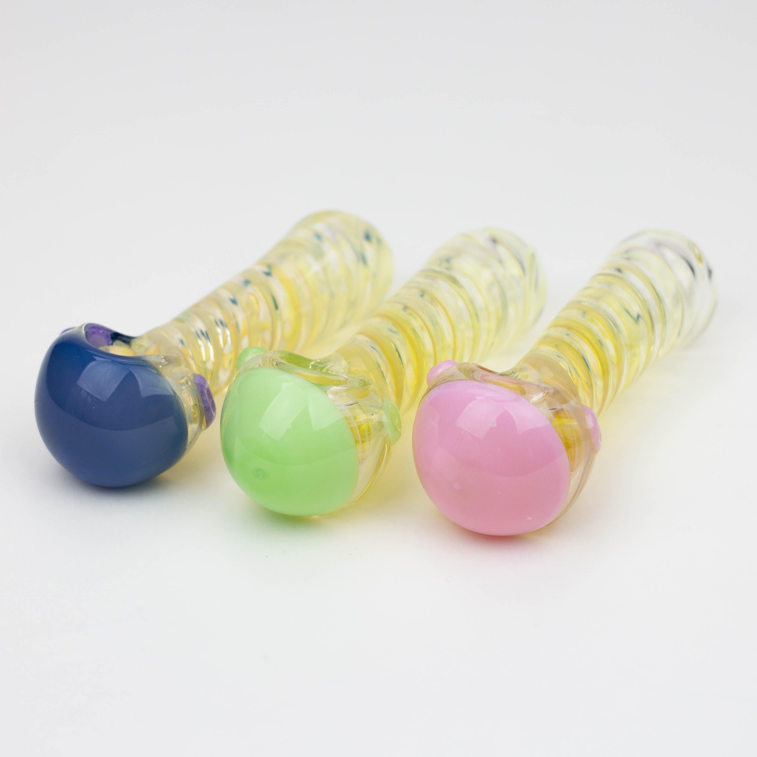 4.5" American color twisted soft glass hand pipe [AM01] Secondary image