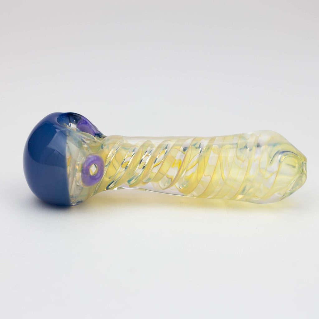 4.5" American color twisted soft glass hand pipe [AM01]