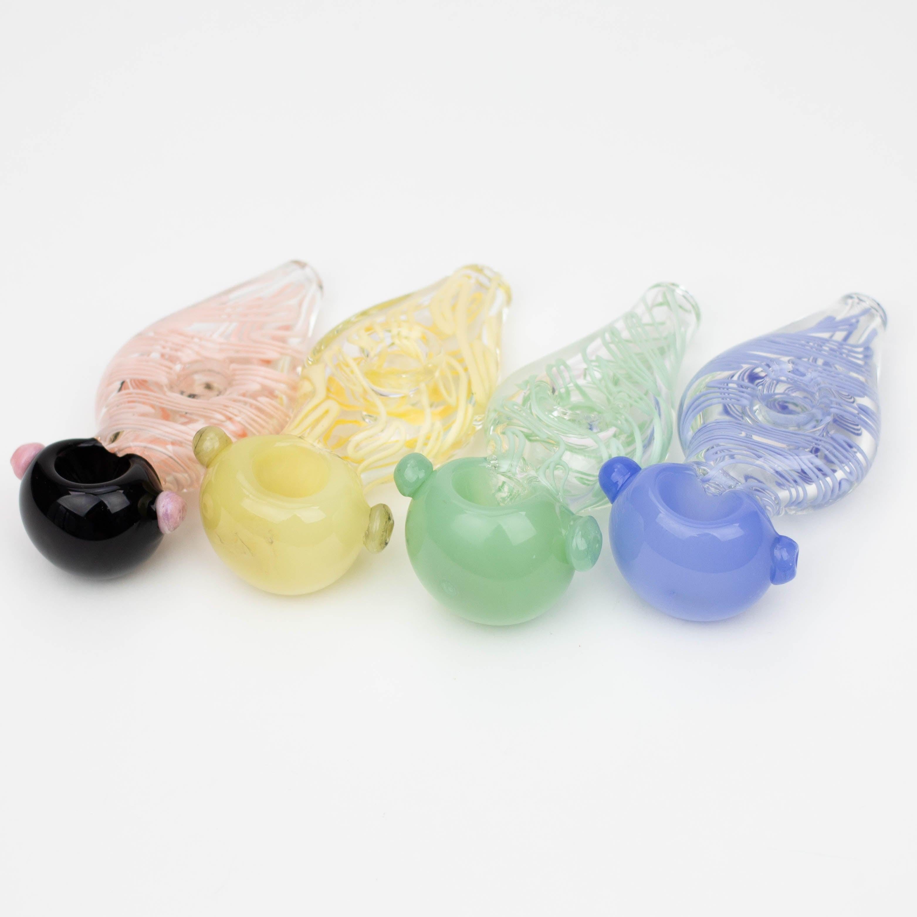 4.5" American color donut soft glass hand pipe [AM02] Secondary image