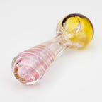 5" Gold fumed twisted glass hand pipe
