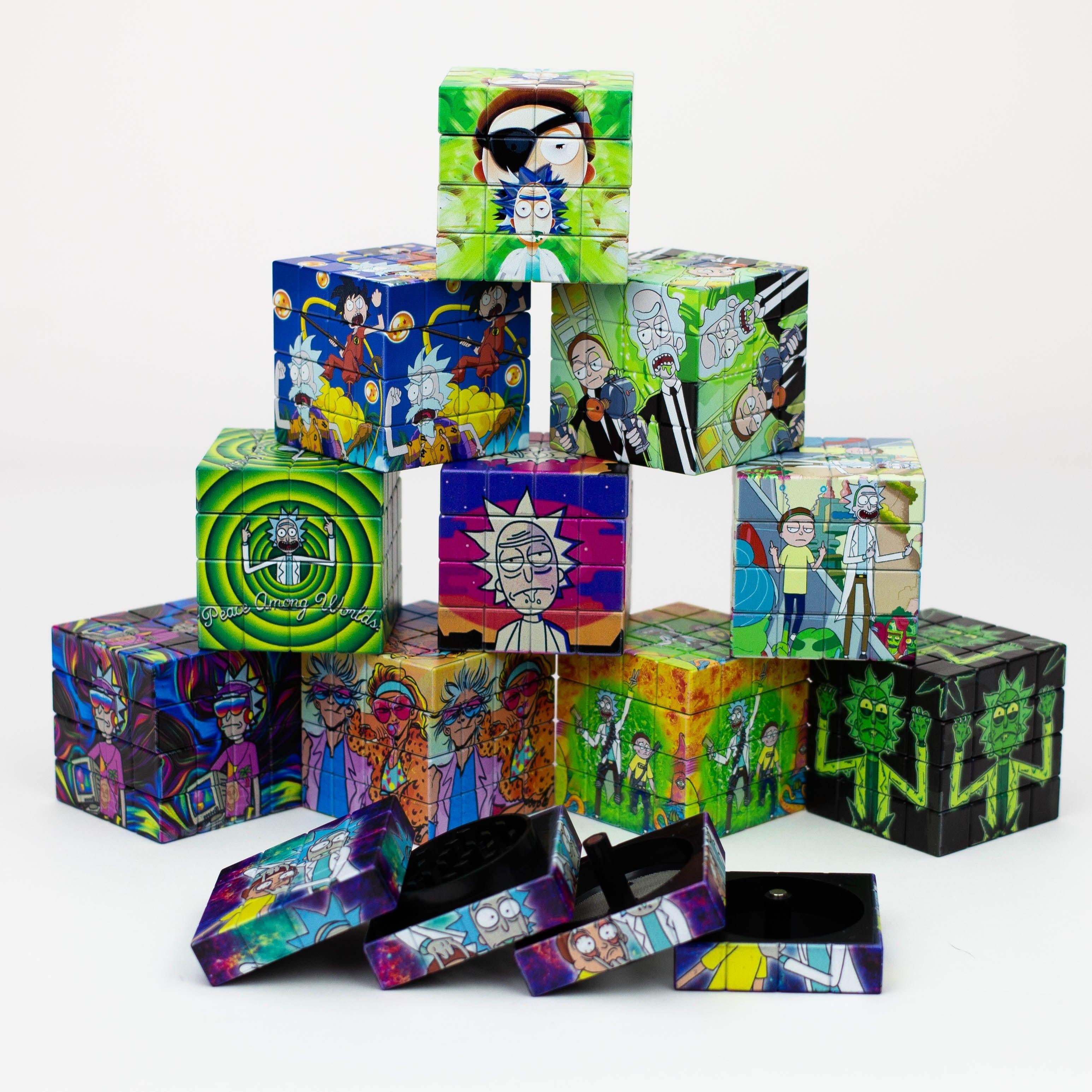 Cartoon Cube Herb Grinder - 4 Parts Main image